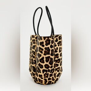 Zara Animal Print Leather Mini Bucket Bag, 6699/410/195